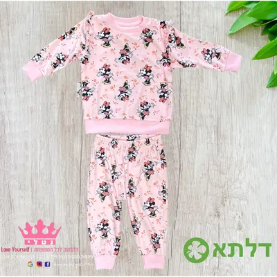 פיגמות קטיפה תינוקות בנות דלתא מידות 3M-24M